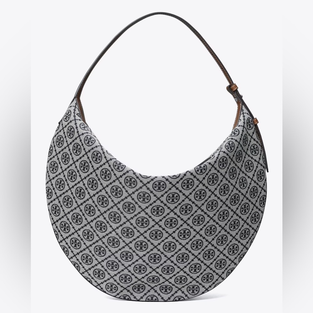 Patterned Gray Hobo Bag Tory Burch